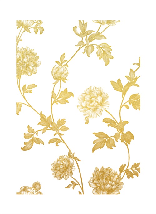 Gold Foil Nature Study I